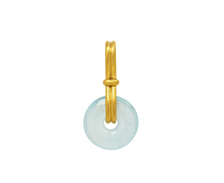 Baby Aquamarine Disc Pendant ONLY