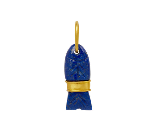 Lapis Carved Fish Pendant ONLY