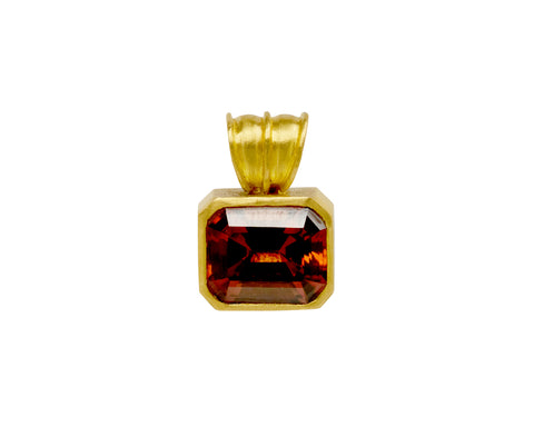 Baby Scarlet Tourmaline Block Pendant ONLY