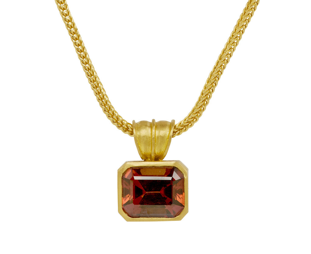Baby Scarlet Tourmaline Block Pendant ONLY