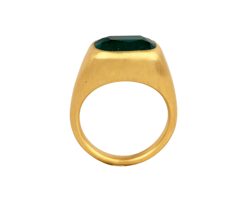 Cushion Cut Emerald Gaea Roz Ring