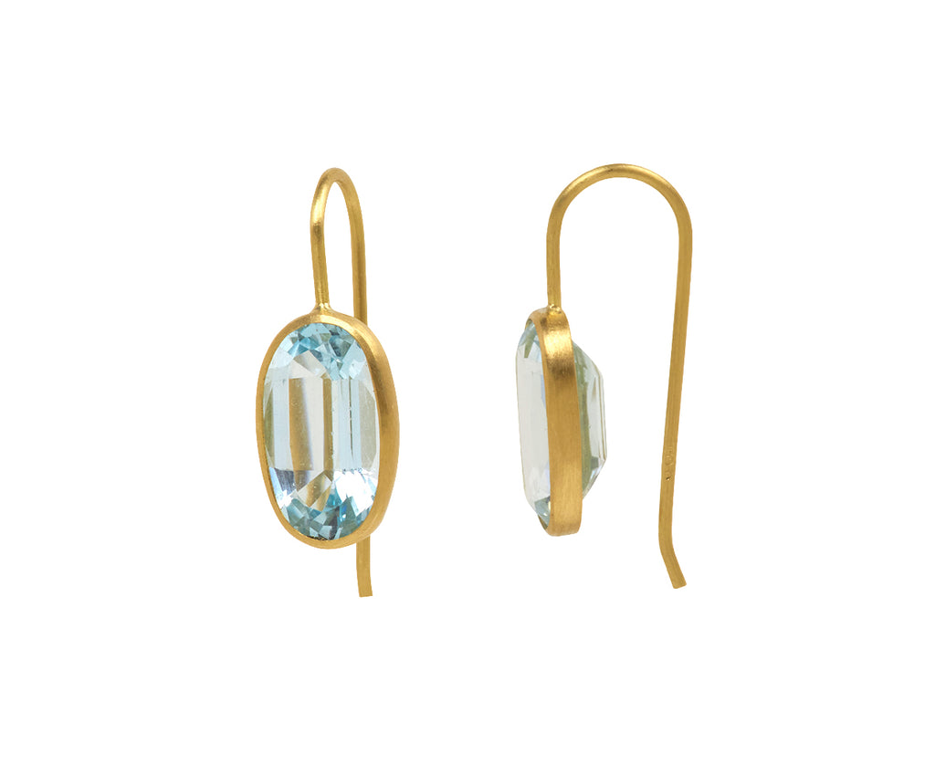 Rosanne Pugliese Blue Topaz Earrings - Angled