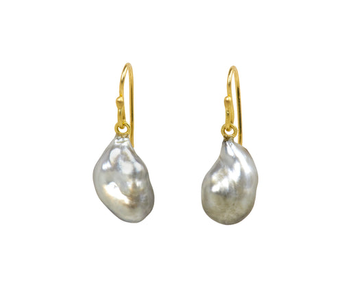 Rosanne Pugliese Silver Keshi Pearl Earrings