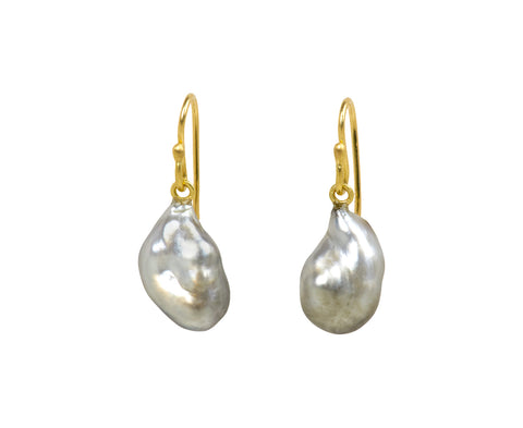 Rosanne Pugliese Silver Keshi Pearl Earrings