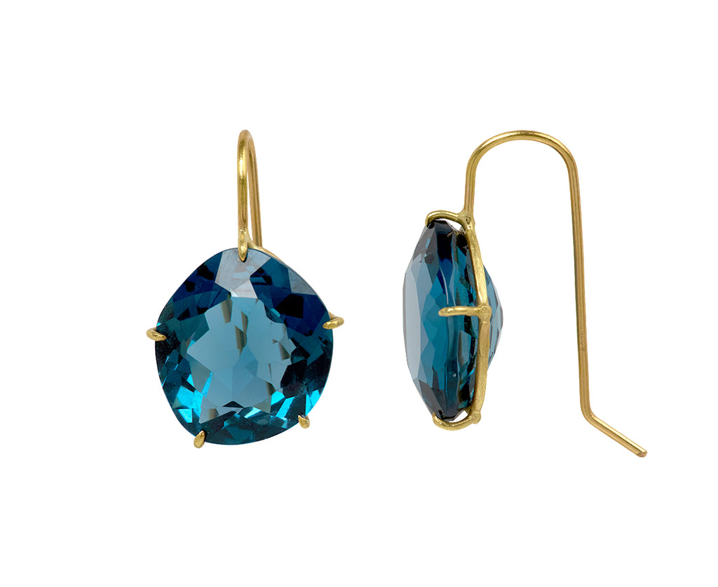 Rosanne Pugliese London Blue Topaz Petal Earrings - Side View