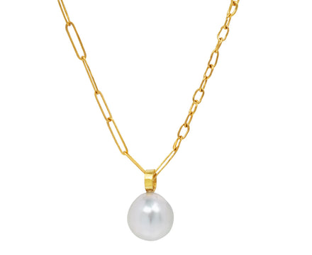 South Sea Pearl Mixed Link Necklace