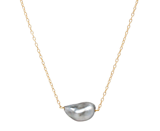 Silver Keshi Pearl Necklace