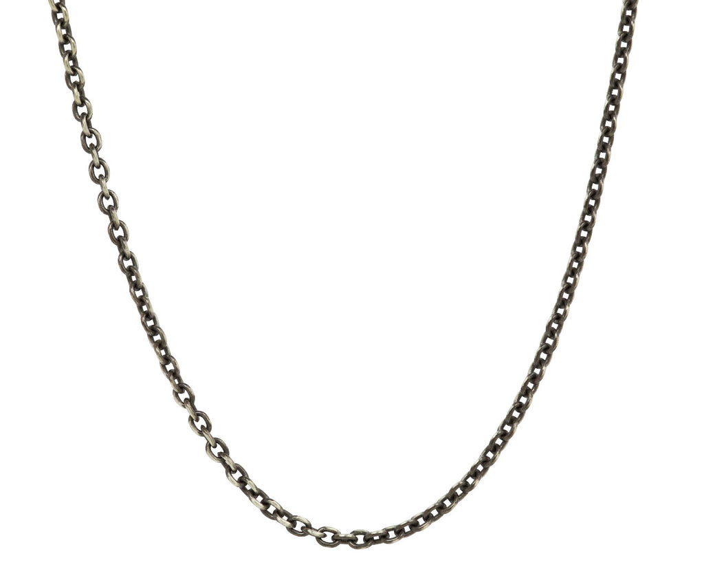 Thin Oxidized Sterling Silver Chain Necklace - TWISTonline 