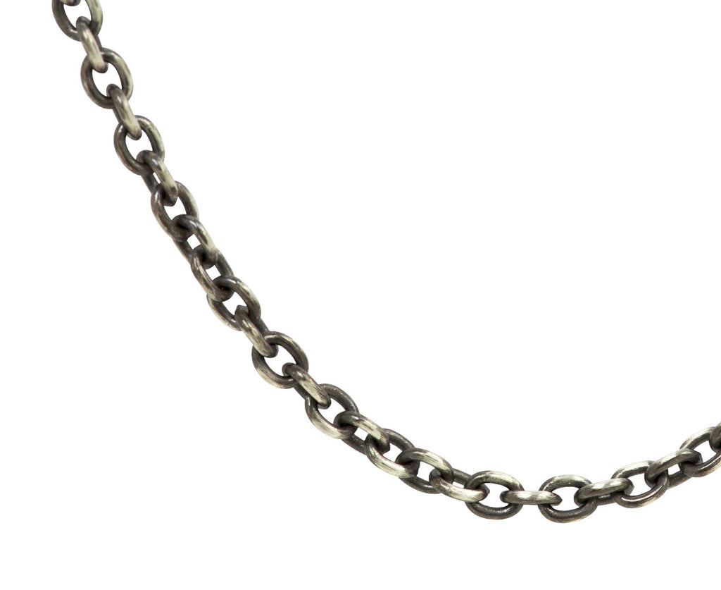 Thin Oxidized Sterling Silver Chain Necklace - TWISTonline 