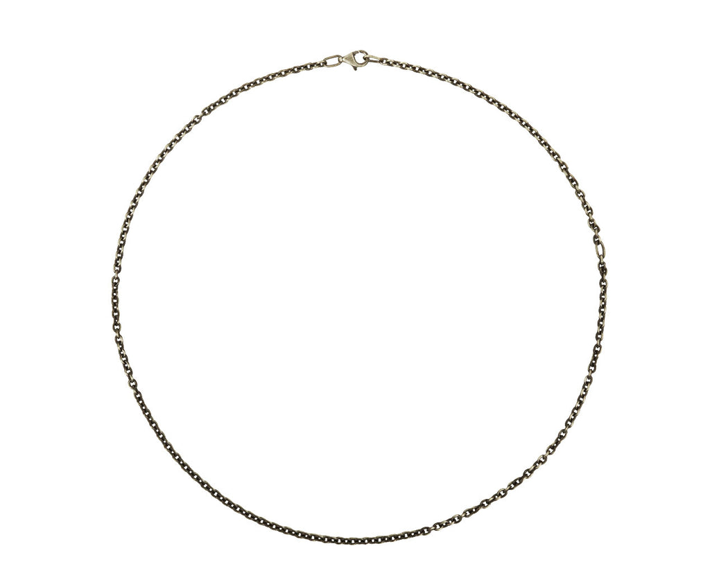 Thin Oxidized Sterling Silver Chain Necklace - TWISTonline 