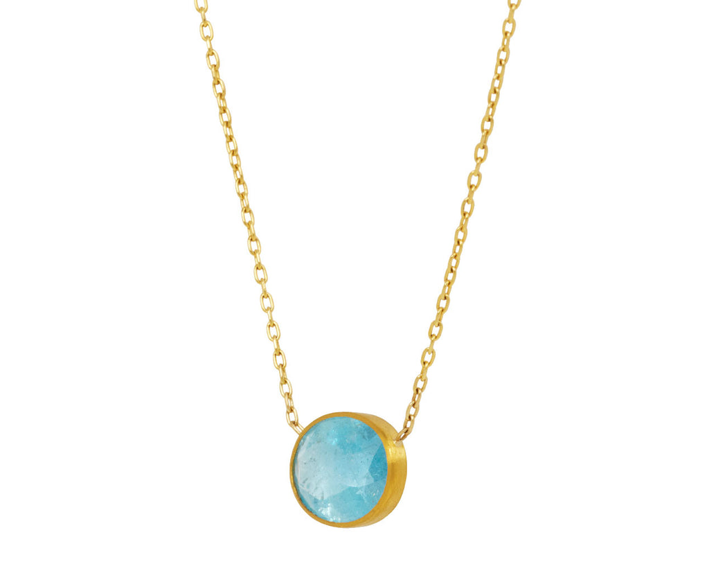 Oval Aquamarine Pendant Necklace - TWISTonline 
