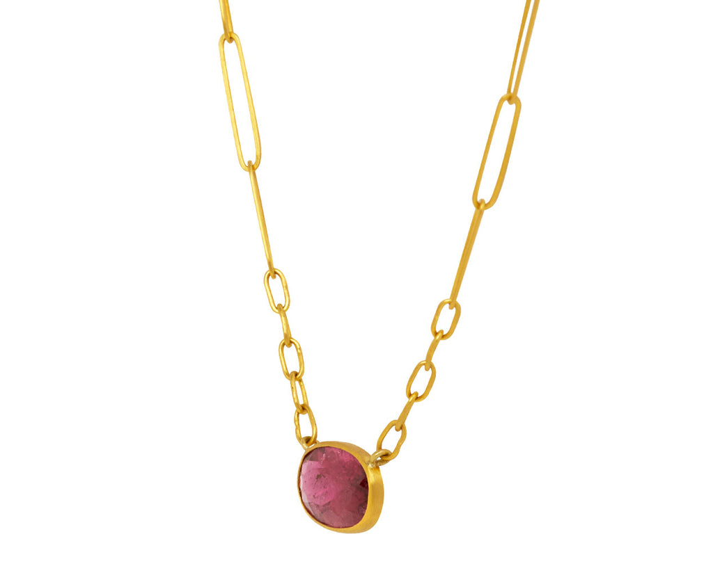Pink Tourmaline Faceted Gem Necklace - TWISTonline 