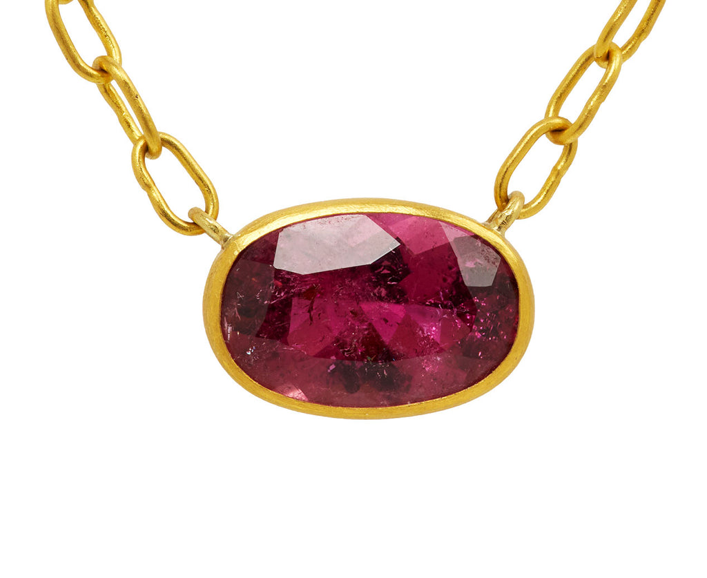 Pink Tourmaline Faceted Gem Necklace - TWISTonline 