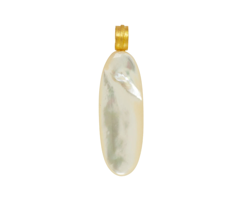 Elongated Mother-of-Pearl Oval Pendant ONLY - TWISTonline 