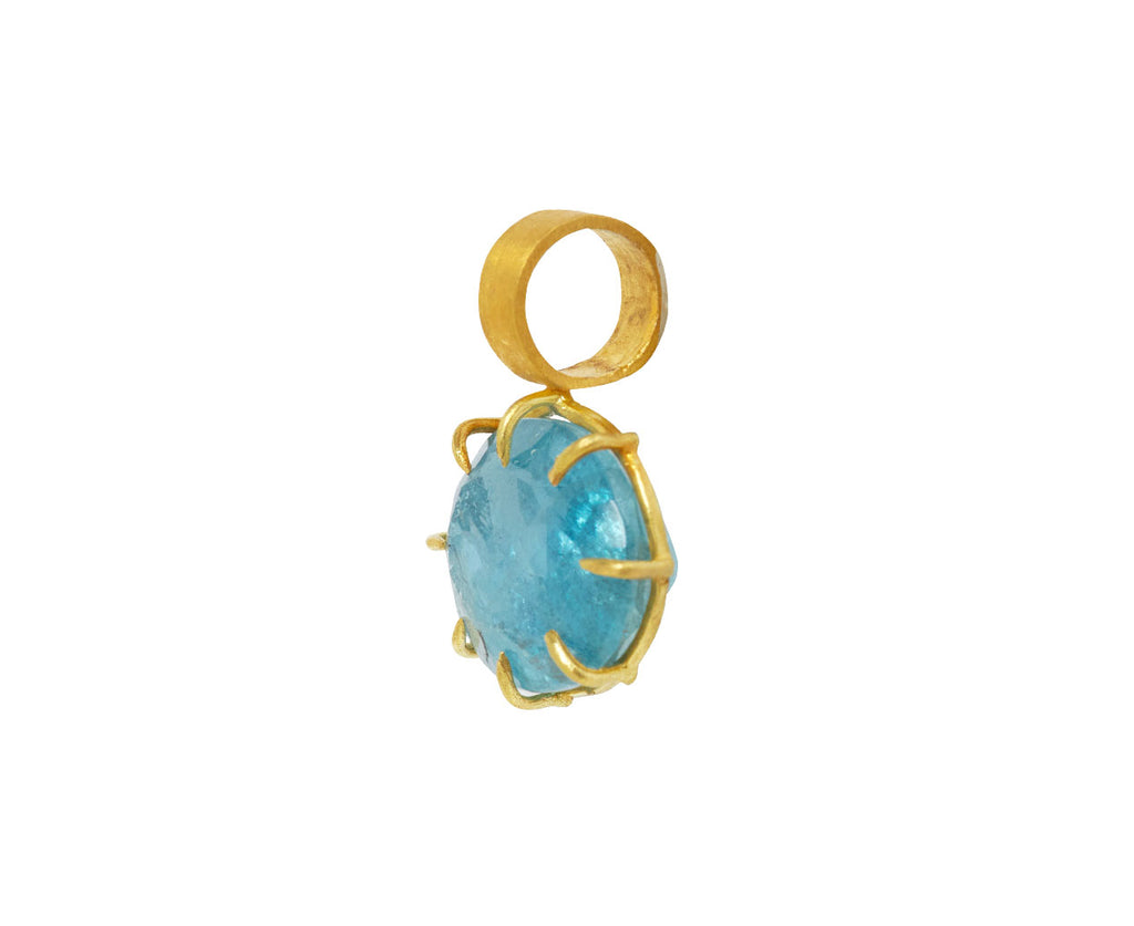 Oval Aquamarine Gem Pendant ONLY - TWISTonline 
