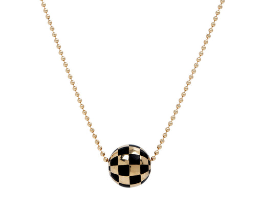 Rachel Quinn Checkered Ball Chain Necklace