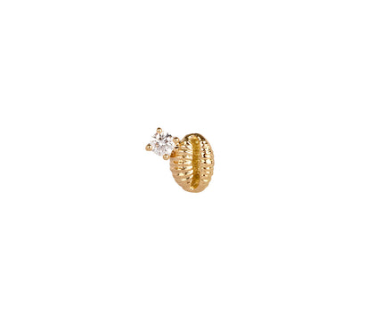 Renna Open Diamond Bitsy Bean SINGLE Stud Earring