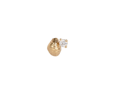 Renna Closed Diamond Bitsy Bean SINGLE Stud Earring