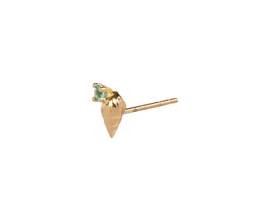 Closed Emerald Bitsy Ursula SINGLE Stud Earring