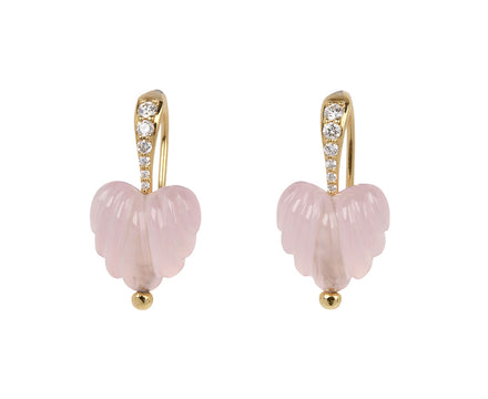 Renna Rose Quartz Dew Drop Earrings