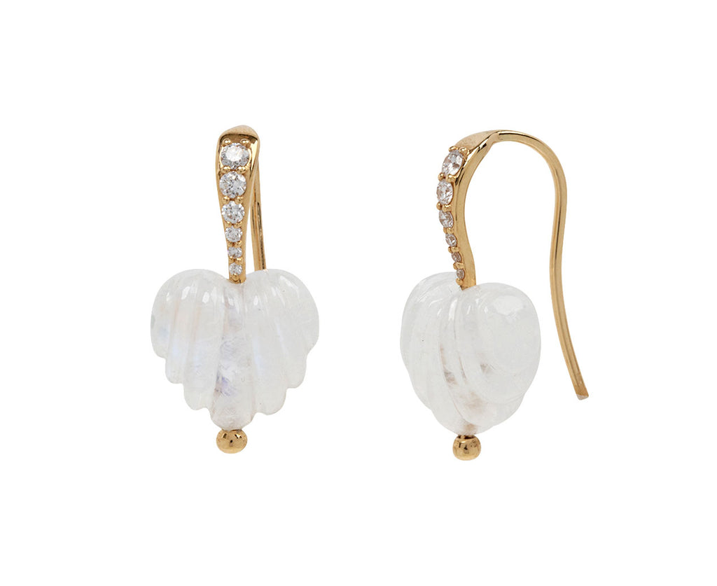 Rainbow Moonstone Dew Drop Earrings
