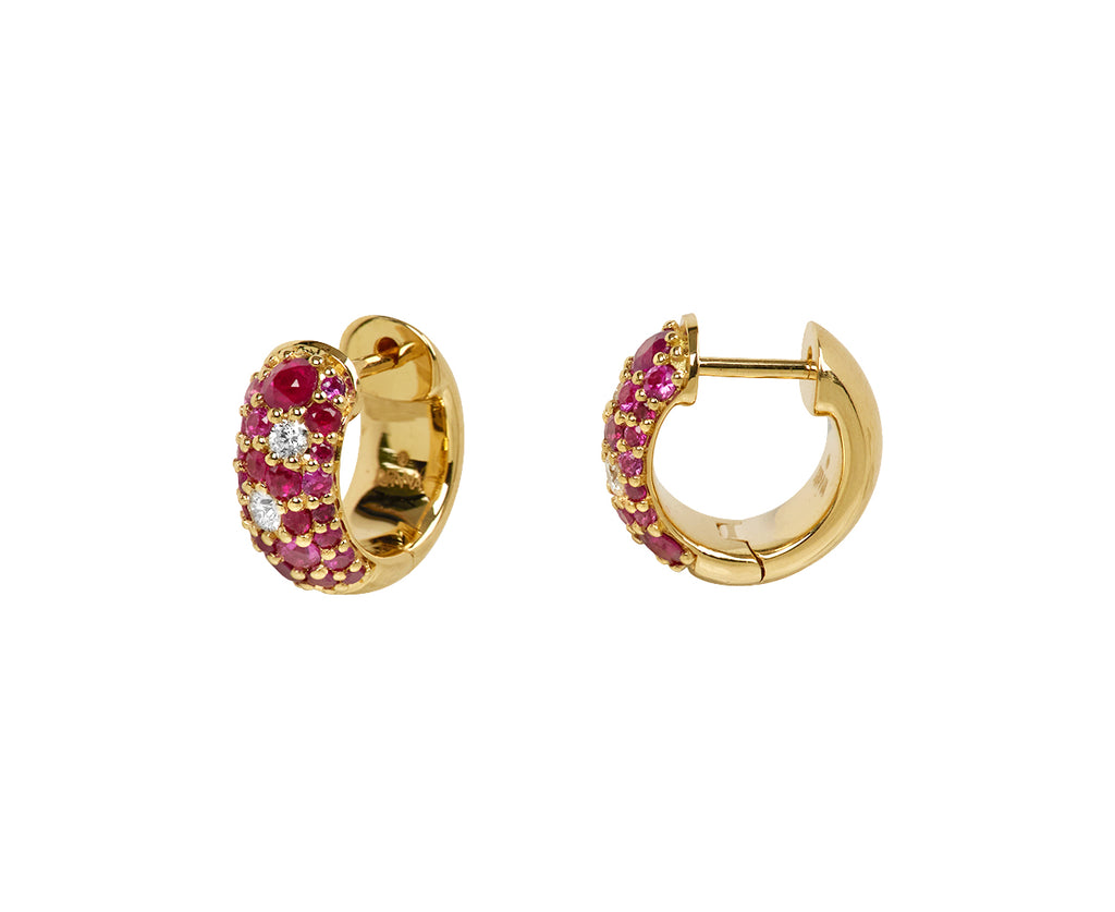 Renna Ruby Tidepool Hoop Earrings Side