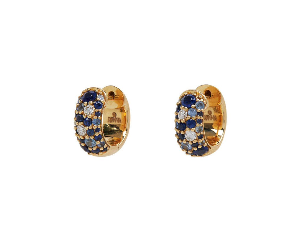 Blue Sapphire Tidepool Hoop Earrings