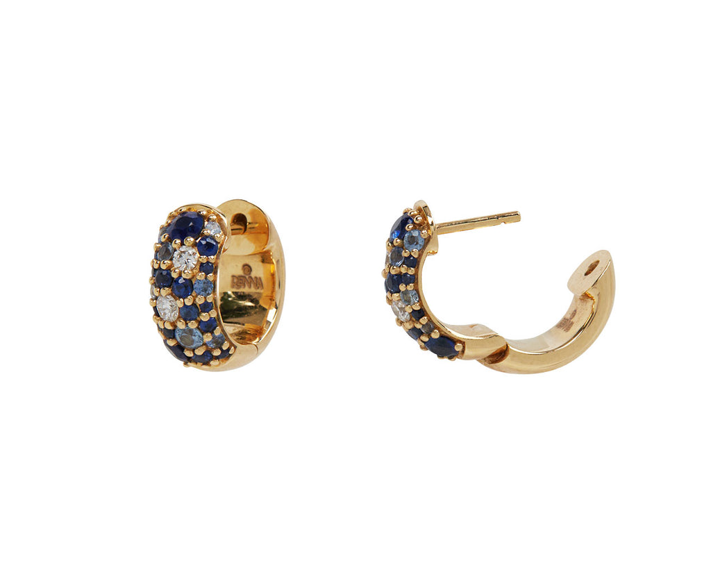 Blue Sapphire Tidepool Hoop Earrings
