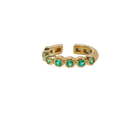 Emerald Bubble Ear Cuff