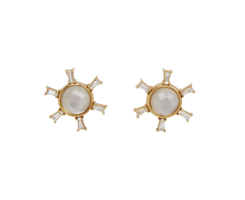 Pink Mother-of-Pearl Starburst Stud Earrings
