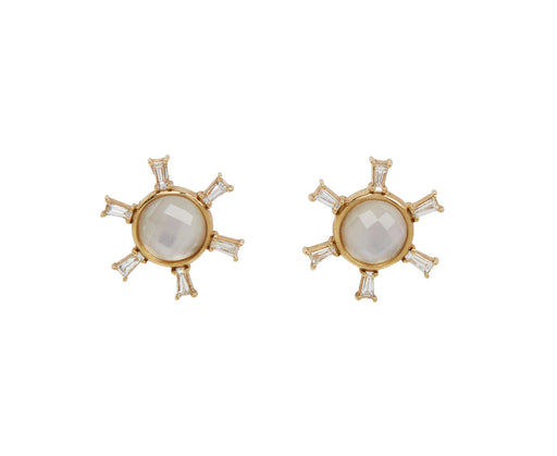 Pink Mother-of-Pearl Starburst Stud Earrings