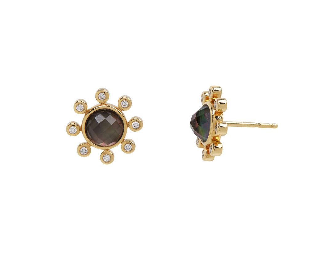 Gray Mother-of-Pearl Little Dipper Stud Earrings