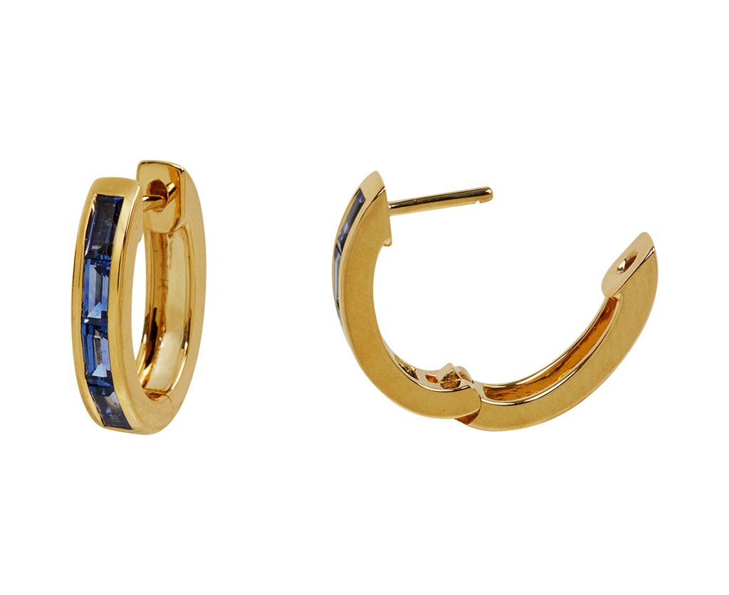 Renna Sapphire Equator Hoop Earrings - closure