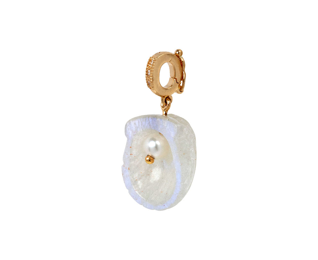 Rainbow Moonstone and Pearl Dream Shell Pendant ONLY