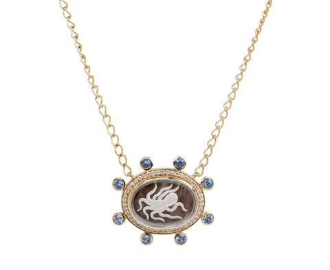 Large Light Sapphire Caspian Necklace