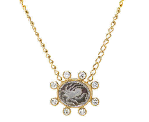 Diamond Small Octopus Caspian Necklace