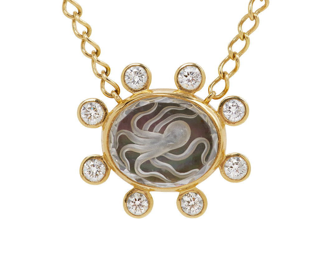 Diamond Small Octopus Caspian Necklace