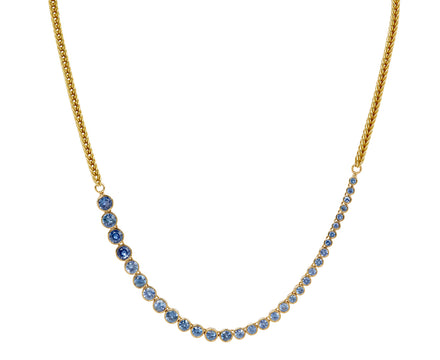 Renna Asymmetrical Sapphire Bubble Necklace