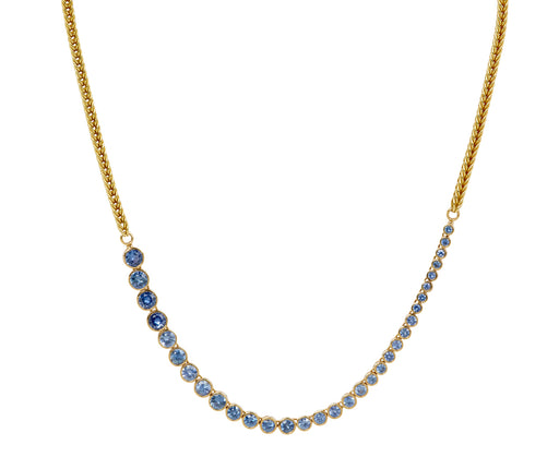 Renna Asymmetrical Sapphire Bubble Necklace