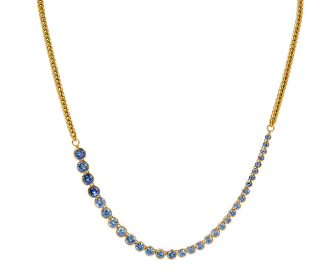Renna Asymmetrical Sapphire Bubble Necklace