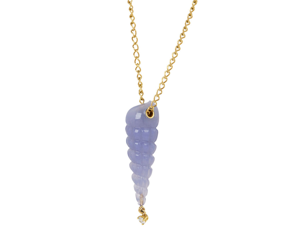Sky Blue Chalcedony Pave Pendant Necklace – Lauren Amble Designs