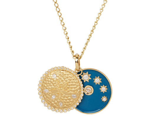 Diamond Sand Dollar Locket Necklace