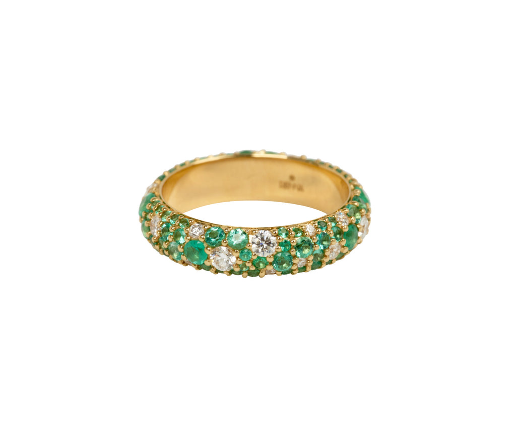 Emerald and Diamond Tidepool Ring
