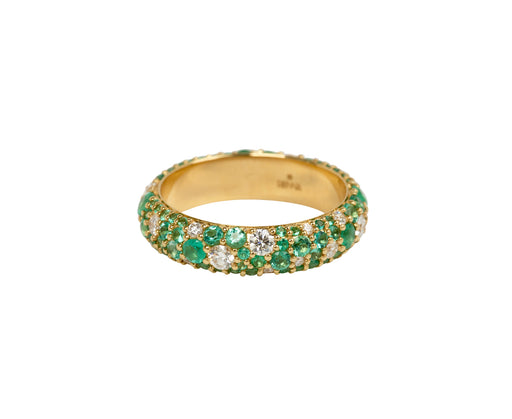 Emerald and Diamond Tidepool Ring