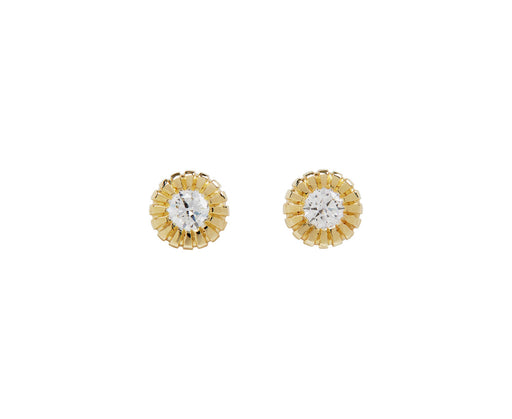 Petite Heirloom Bezel Diamond Stud Earrings