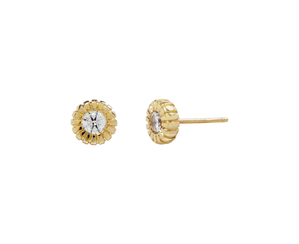 Petite Heirloom Bezel Diamond Stud Earrings