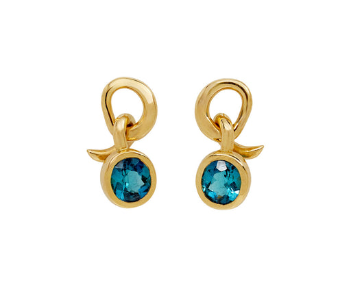 Blue Tourmaline Vein Earrings