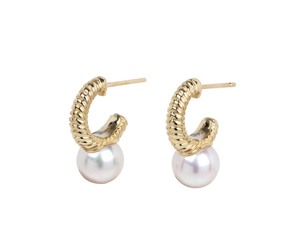 Petite Classic Pearl Modern Love Earrings