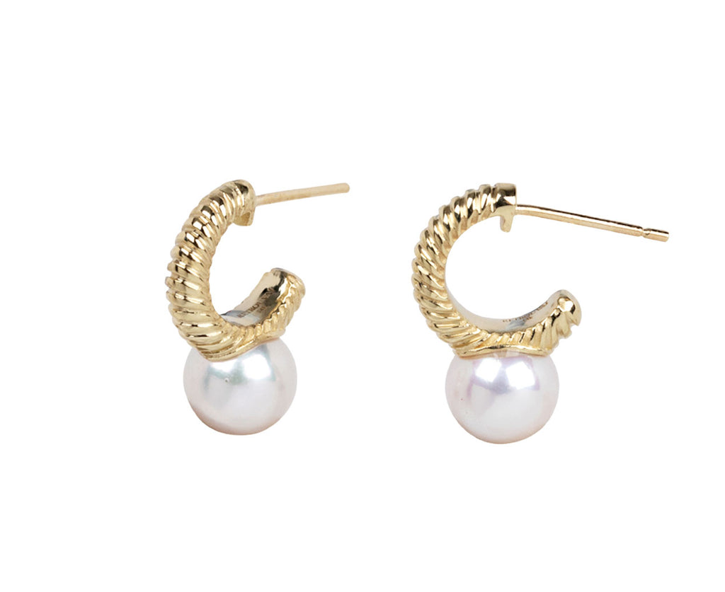Petite Classic Pearl Modern Love Earrings