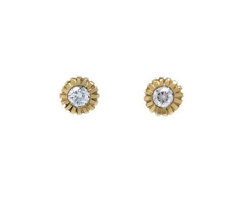 Petite Heirloom Bezel Diamond Stud Earrings